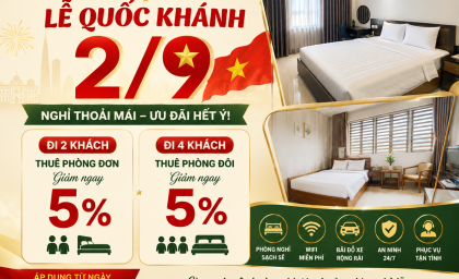 Khuyến Mãi Lễ 2/9 Tại Hotel Thiên Phước – Giảm 5% Tiền Phòng